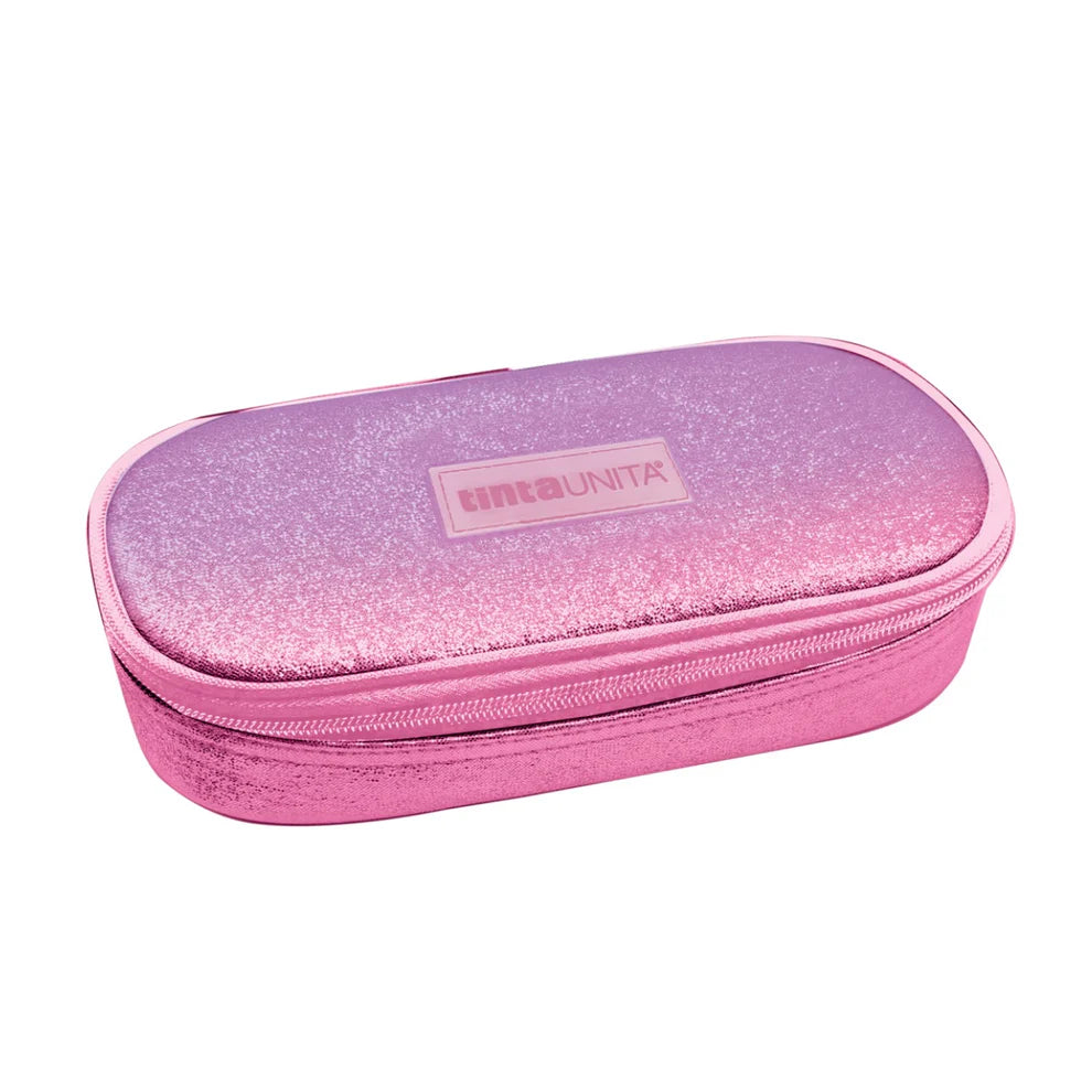 Astuccio Ovale Tinta Unita Glamour – Glitter & Gradient rosa/viola