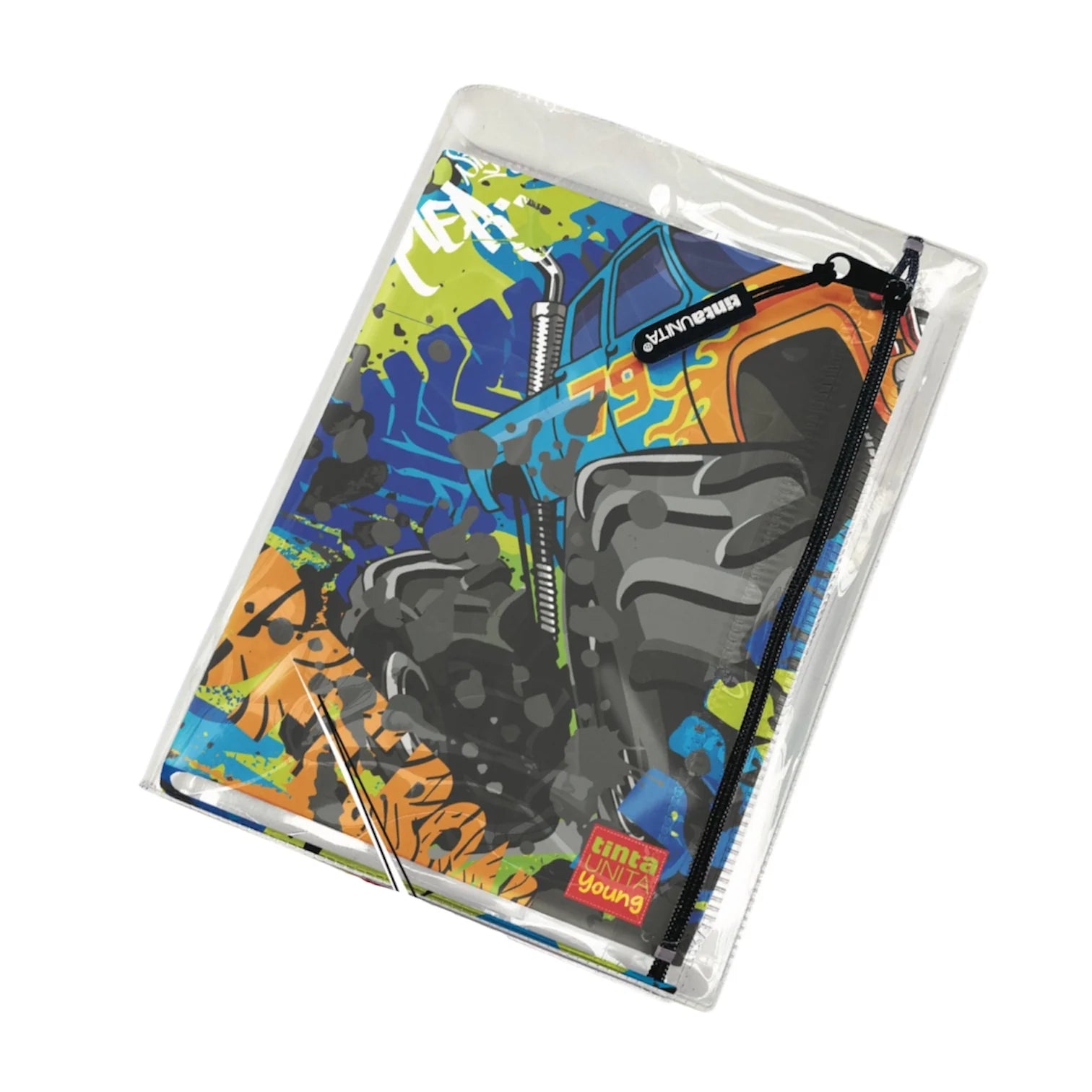 Diario Scolastico 12 Mesi Datato Tinta Unita Young Monster Truck 2026/2027 | Con Penne e Matite