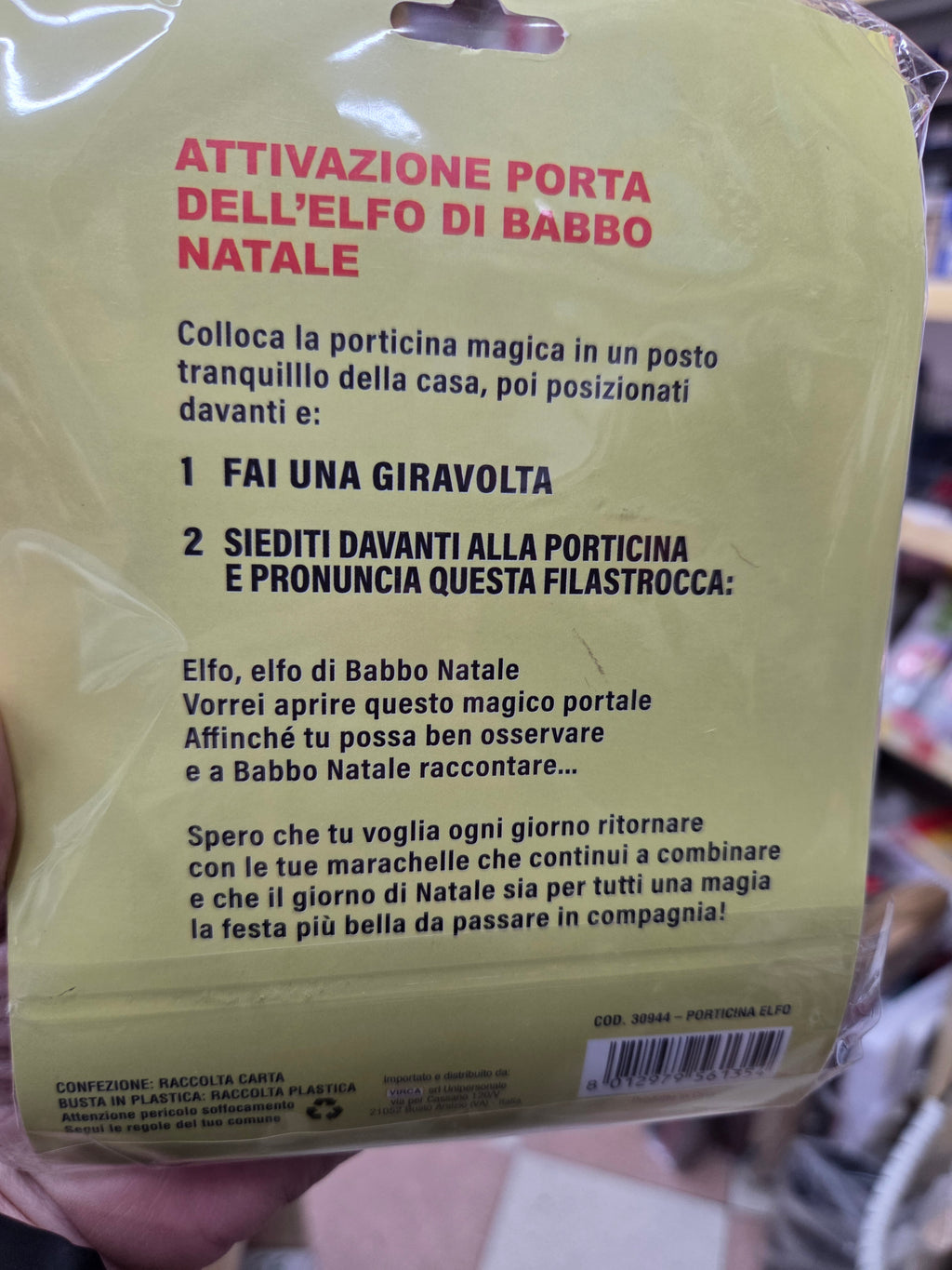 Portoncino degli Elfi di Natale in legno