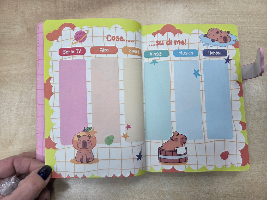 Tinta Unita Zoo: Notebook Capibara con scatola e lucchetto