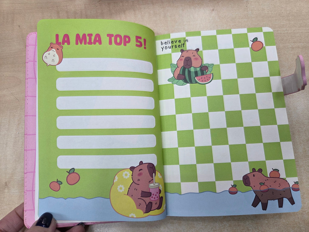 Tinta Unita Zoo: Notebook Capibara con scatola e lucchetto