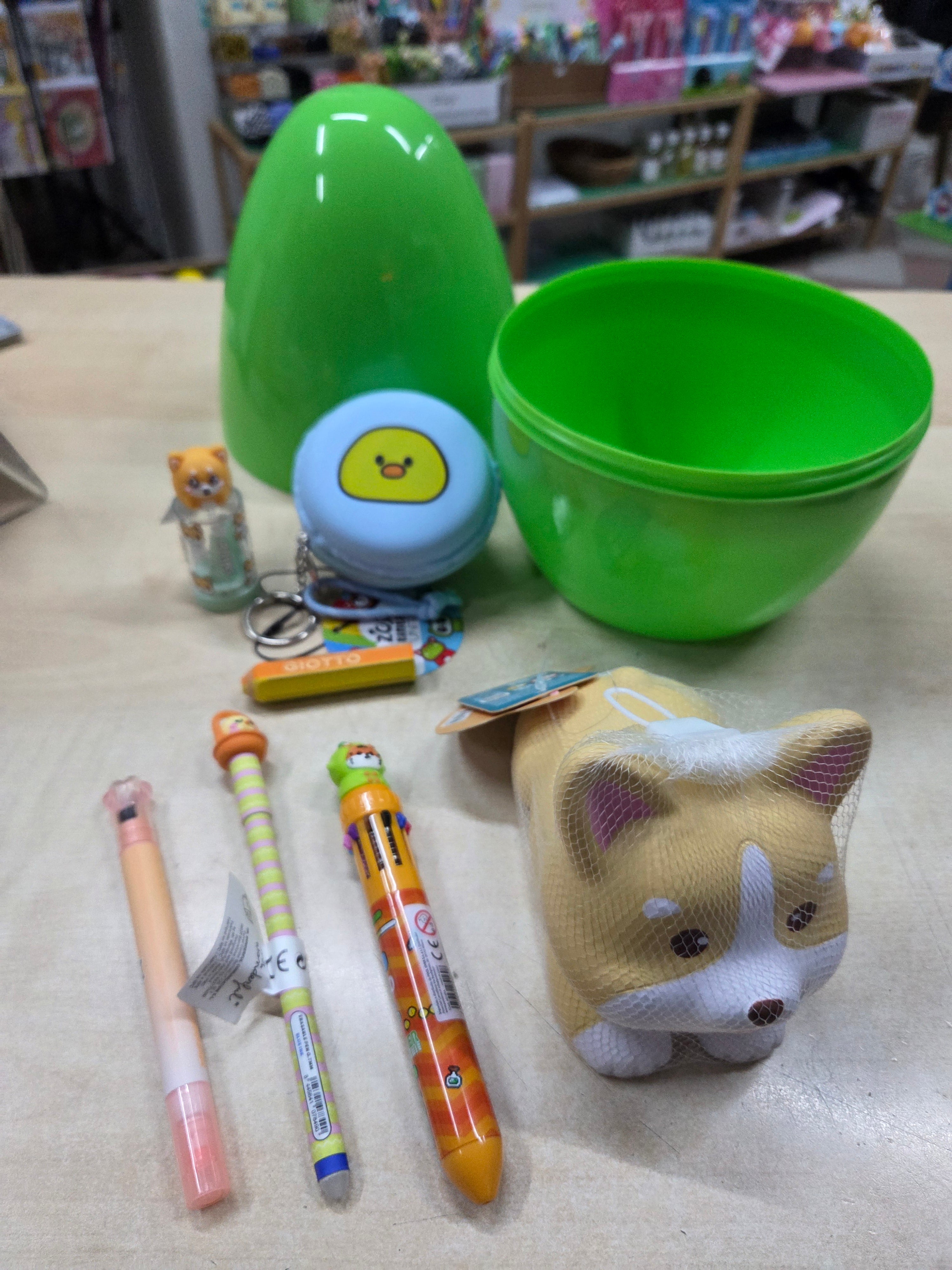 Uovo di Pasqua pieno di cancelleria Kawaii