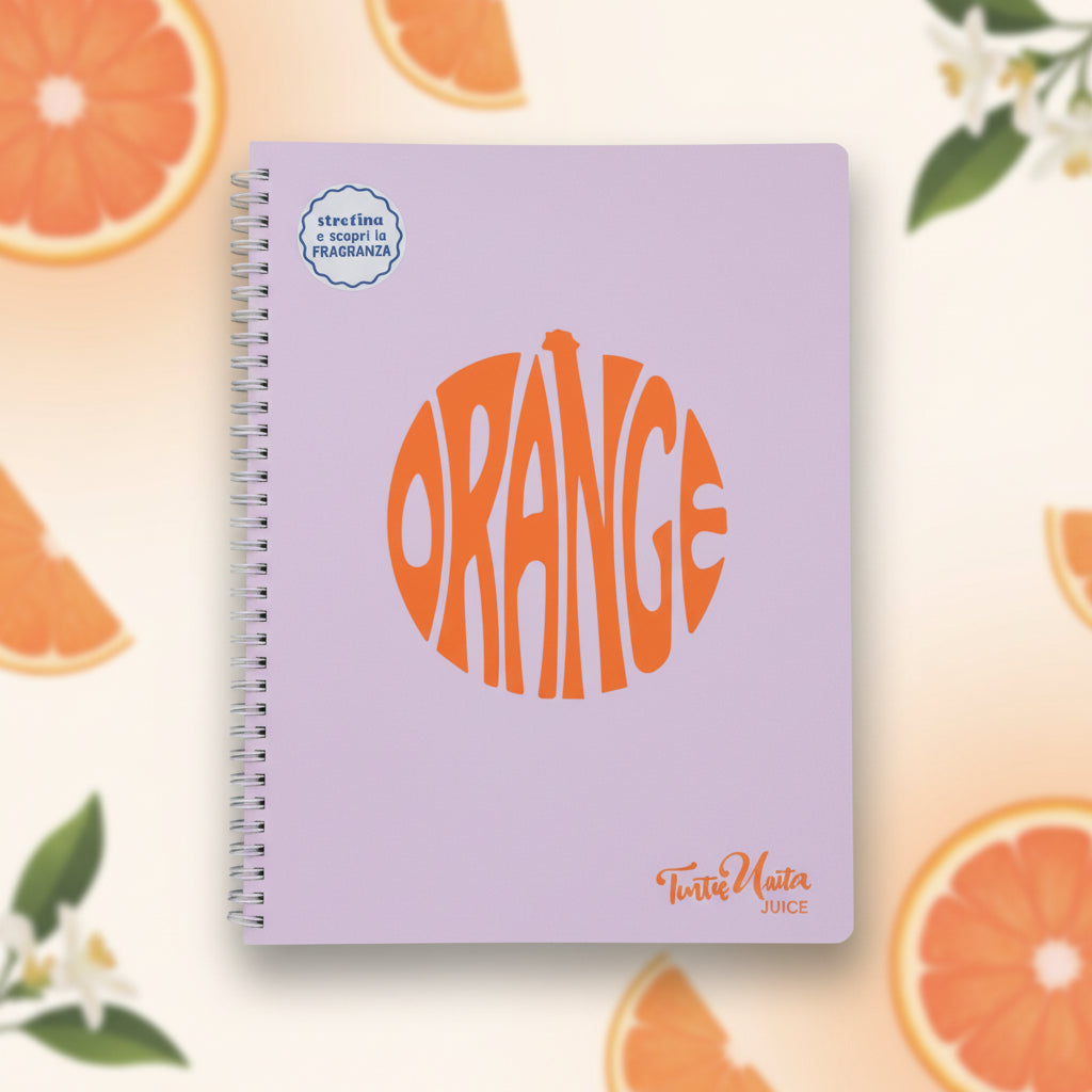 Tinta Unita Juice – Maxi Quaderno Spiralato Profumato A4 – Rigatura 5M