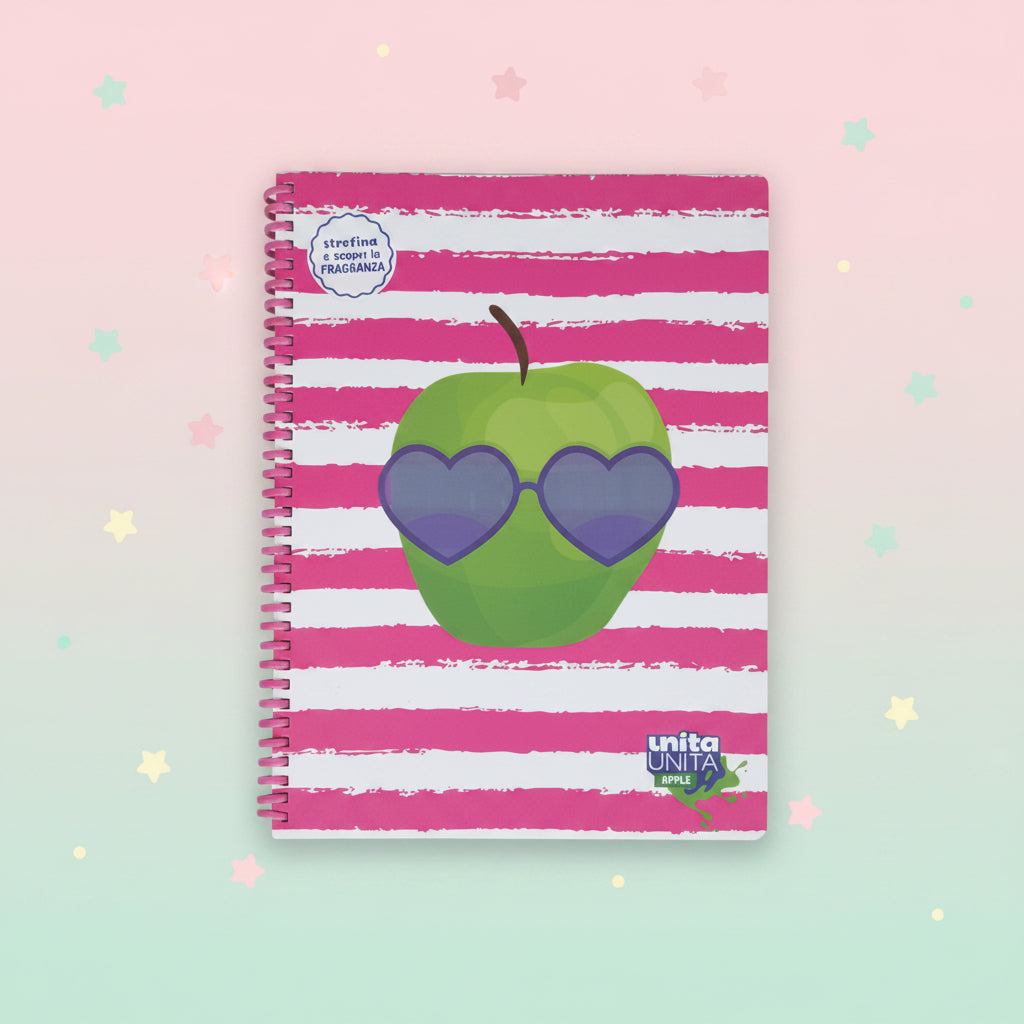 Tinta Unita Juice – Maxi Quaderno Spiralato Profumato A4 – Rigatura 5M