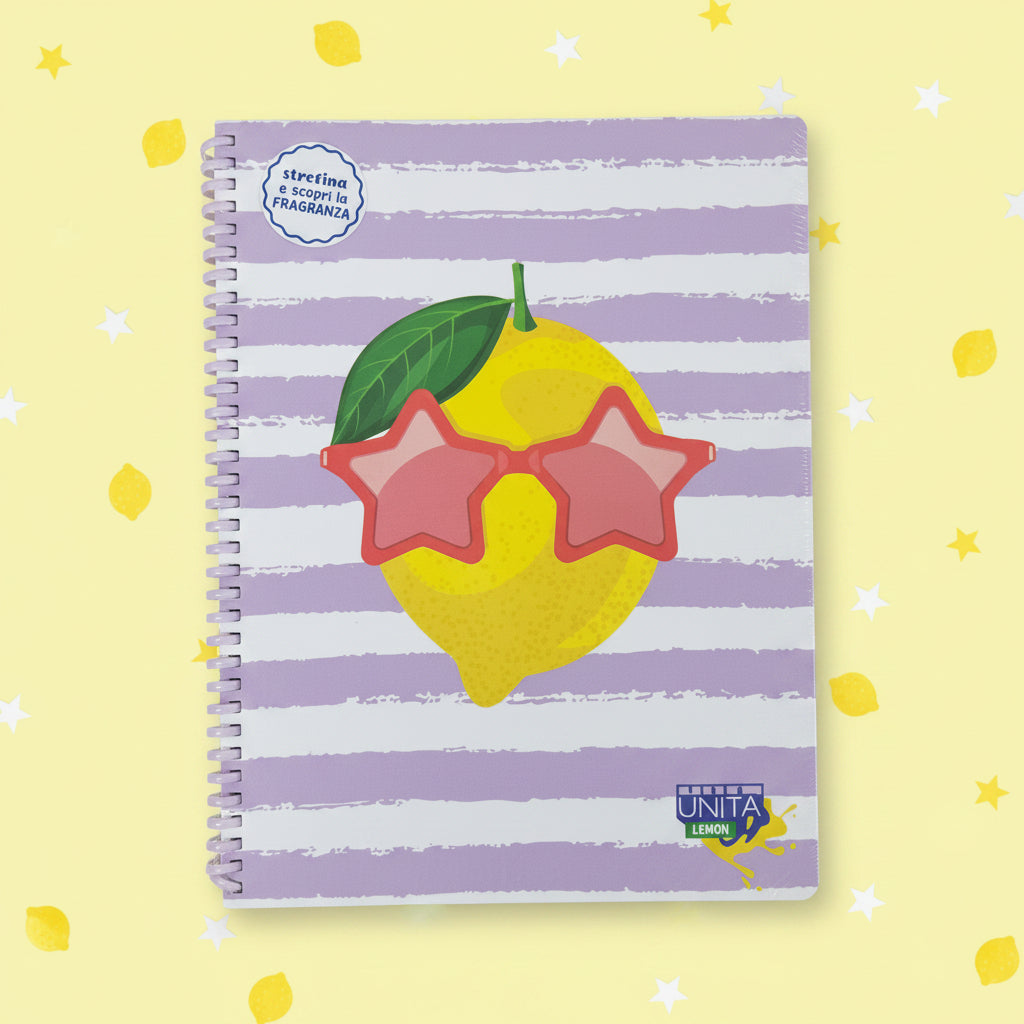 Tinta Unita Juice – Maxi Quaderno Spiralato Profumato A4 – Rigatura 5M