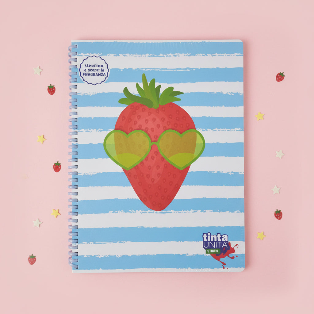 Tinta Unita Juice – Maxi Quaderno Spiralato Profumato A4 – Rigatura 5M
