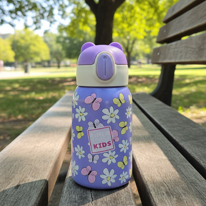 Tinta Unita kids: Borraccia Termica Bambini 400ml – Acciaio Doppia Camera con Beccuccio