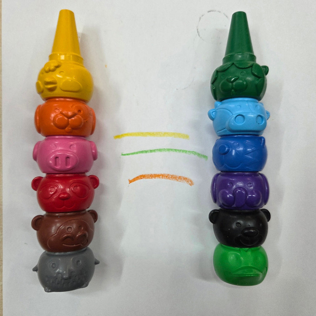 Tinta Unita Kids: Pastelli a Cera Ergonomici Baby Finger 12 Colori – Lavabili