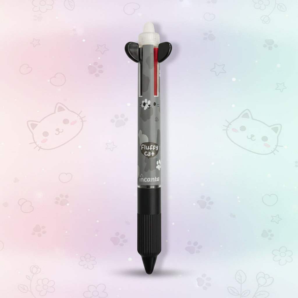 Penna Cancellabile 4 Colori Fortù – 6 Grafiche Kawaii - Incanta