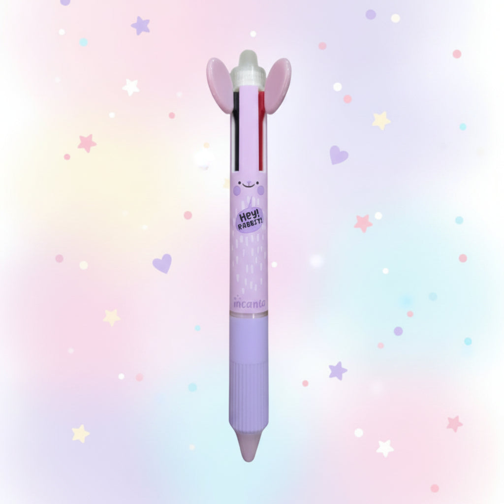 Penna Cancellabile 4 Colori Fortù – 6 Grafiche Kawaii - Incanta
