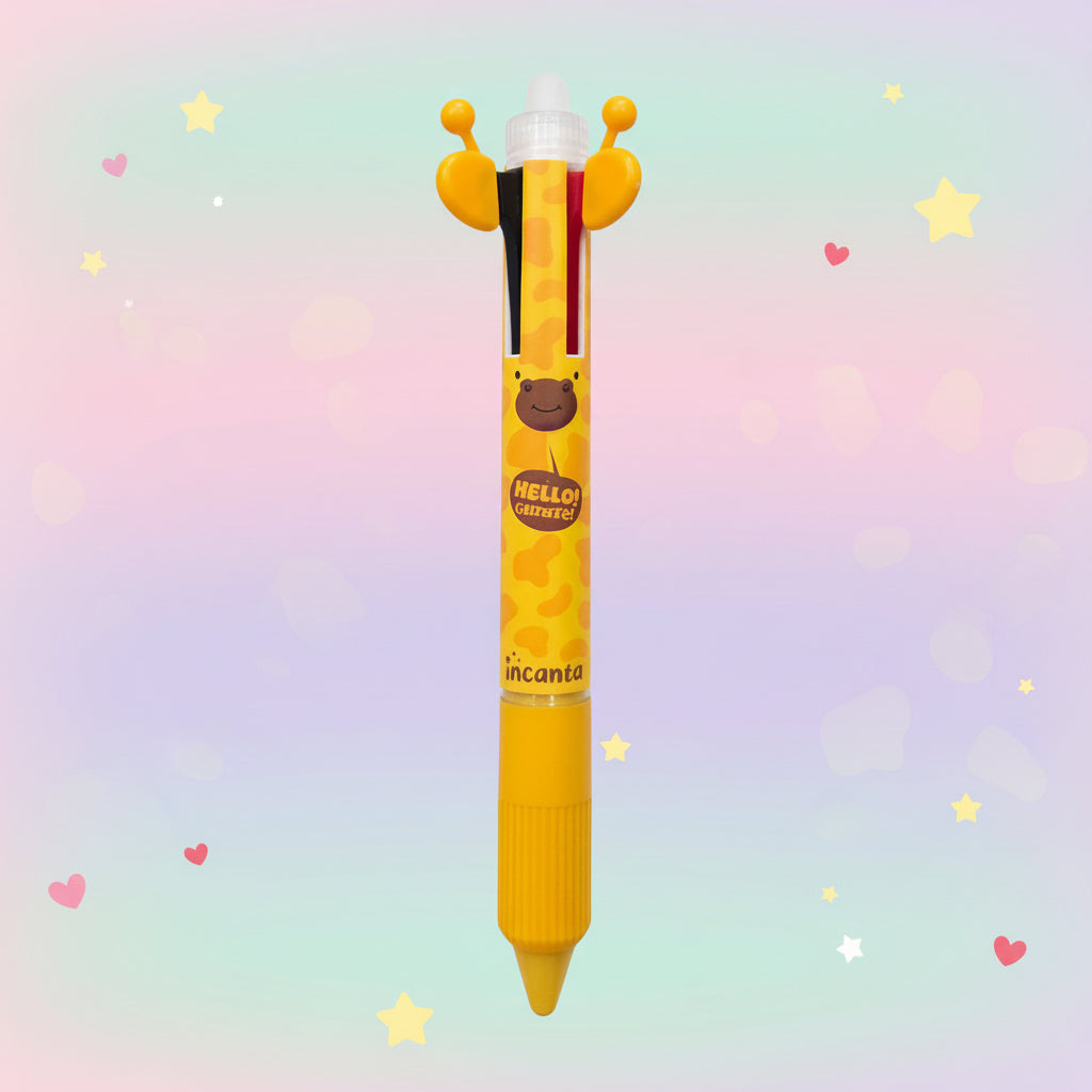 Penna Cancellabile 4 Colori Fortù – 6 Grafiche Kawaii - Incanta