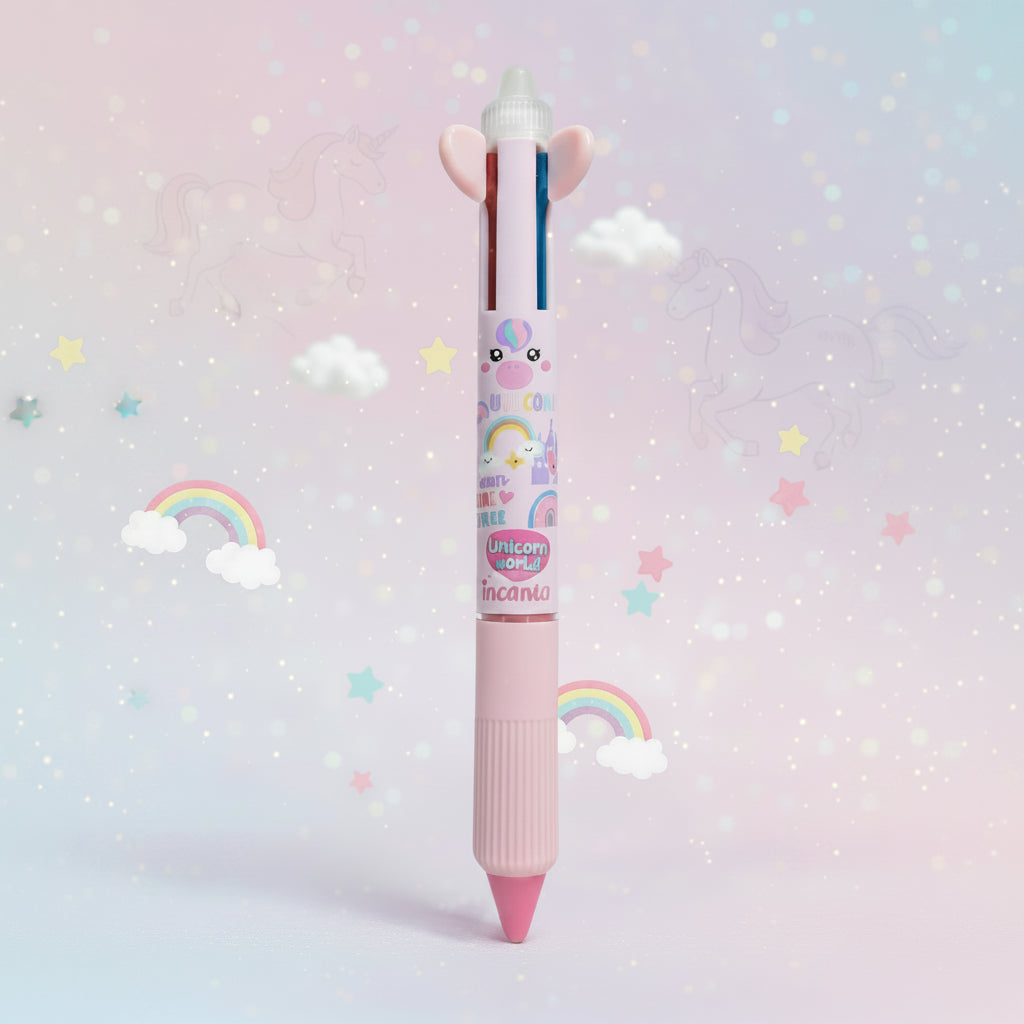 Penna Cancellabile 4 Colori Fortù – 6 Grafiche Kawaii - Incanta