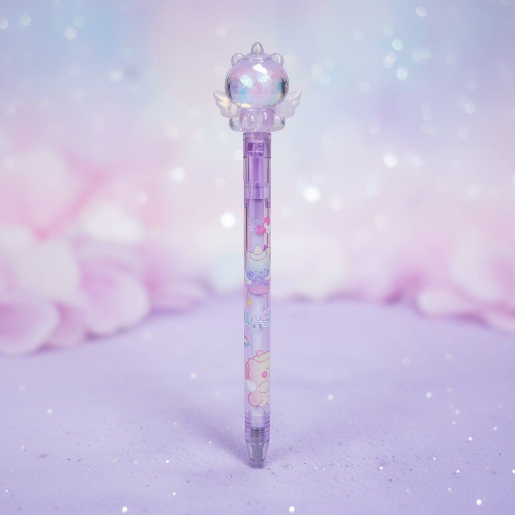 Penna a Sfera Slim Crystal – Design Kawaii Trasparente Incanta