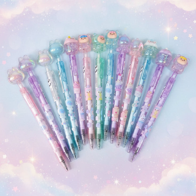 Penna a Sfera Slim Crystal – Design Kawaii Trasparente Incanta