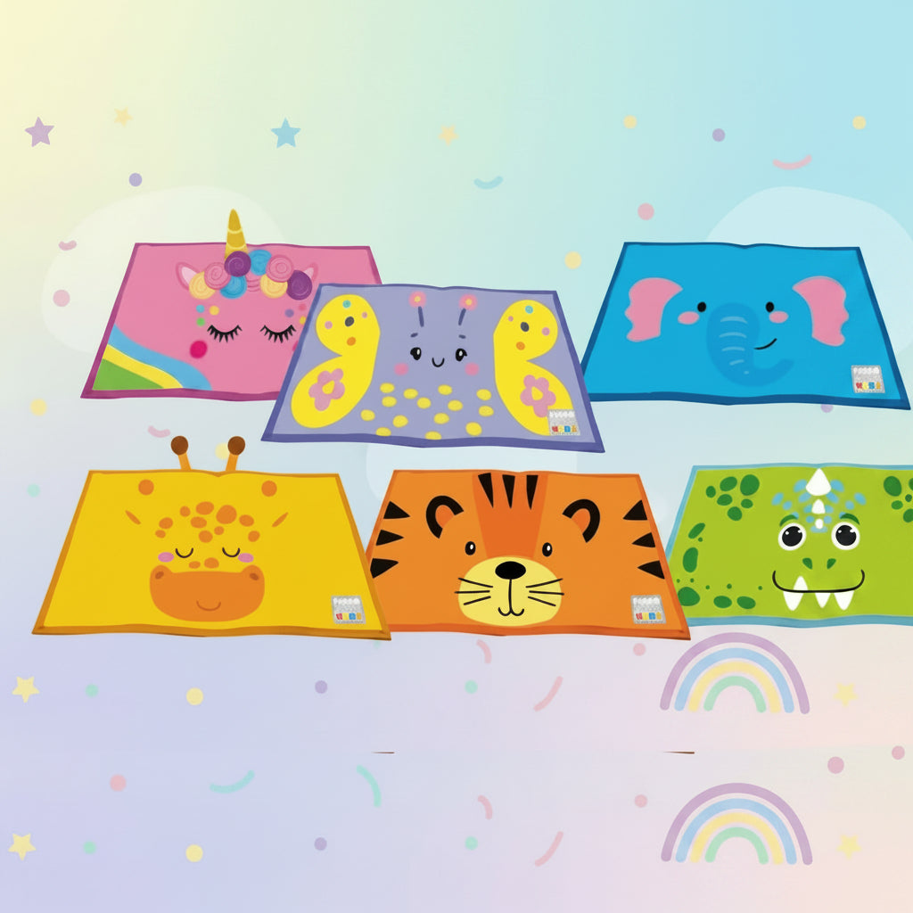 Set Asilo Tinta Unita Kids – Zainetto, Sacca, Borraccia Tritan e Tovaglietta + Omaggio Valigetta Funny Coloring