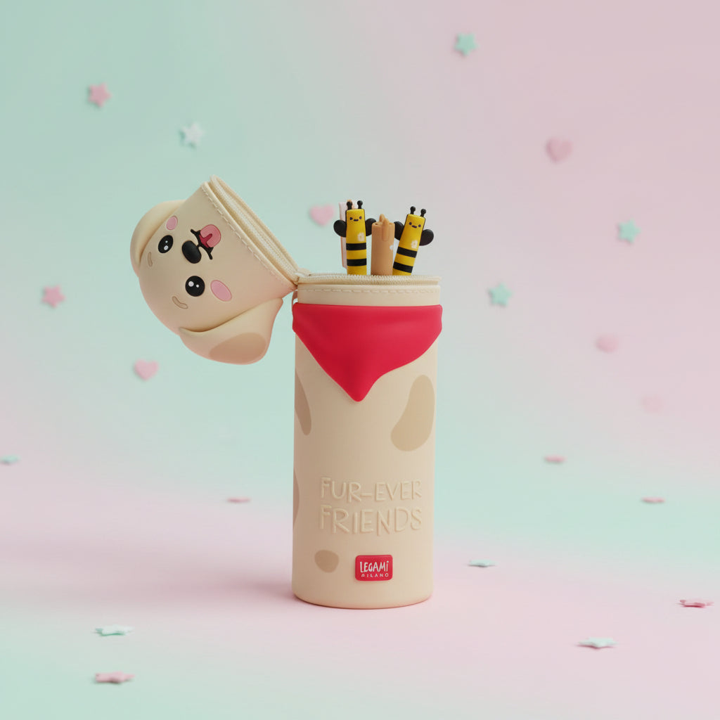 Astuccio 2-in-1 in Silicone Legami Kawaii Golden | Si Trasforma in Portapenne