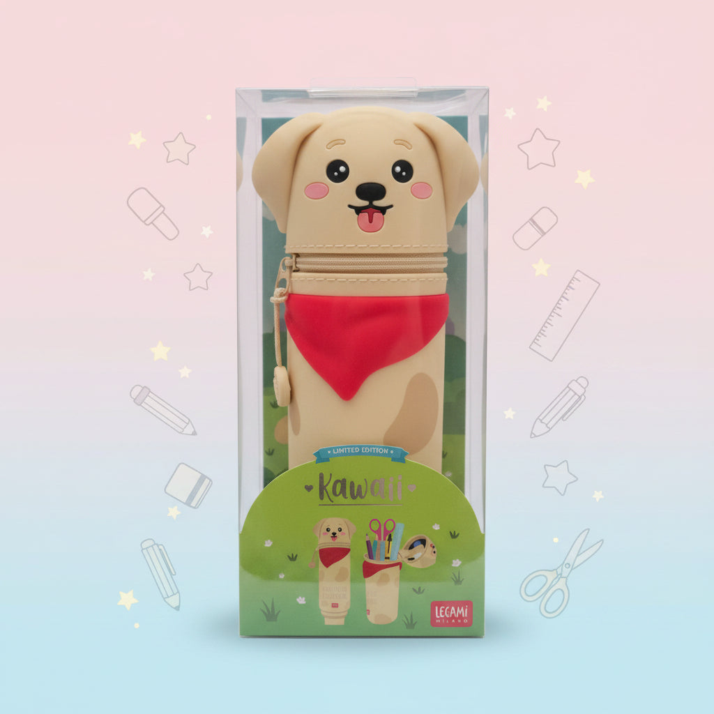 Astuccio 2-in-1 in Silicone Legami Kawaii Golden | Si Trasforma in Portapenne