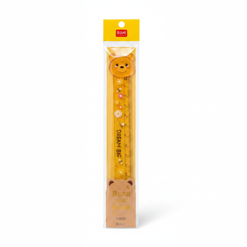 Righello 15cm Legami Teddy Bear | In Plastica, Perfetto per Astuccio e Scuola