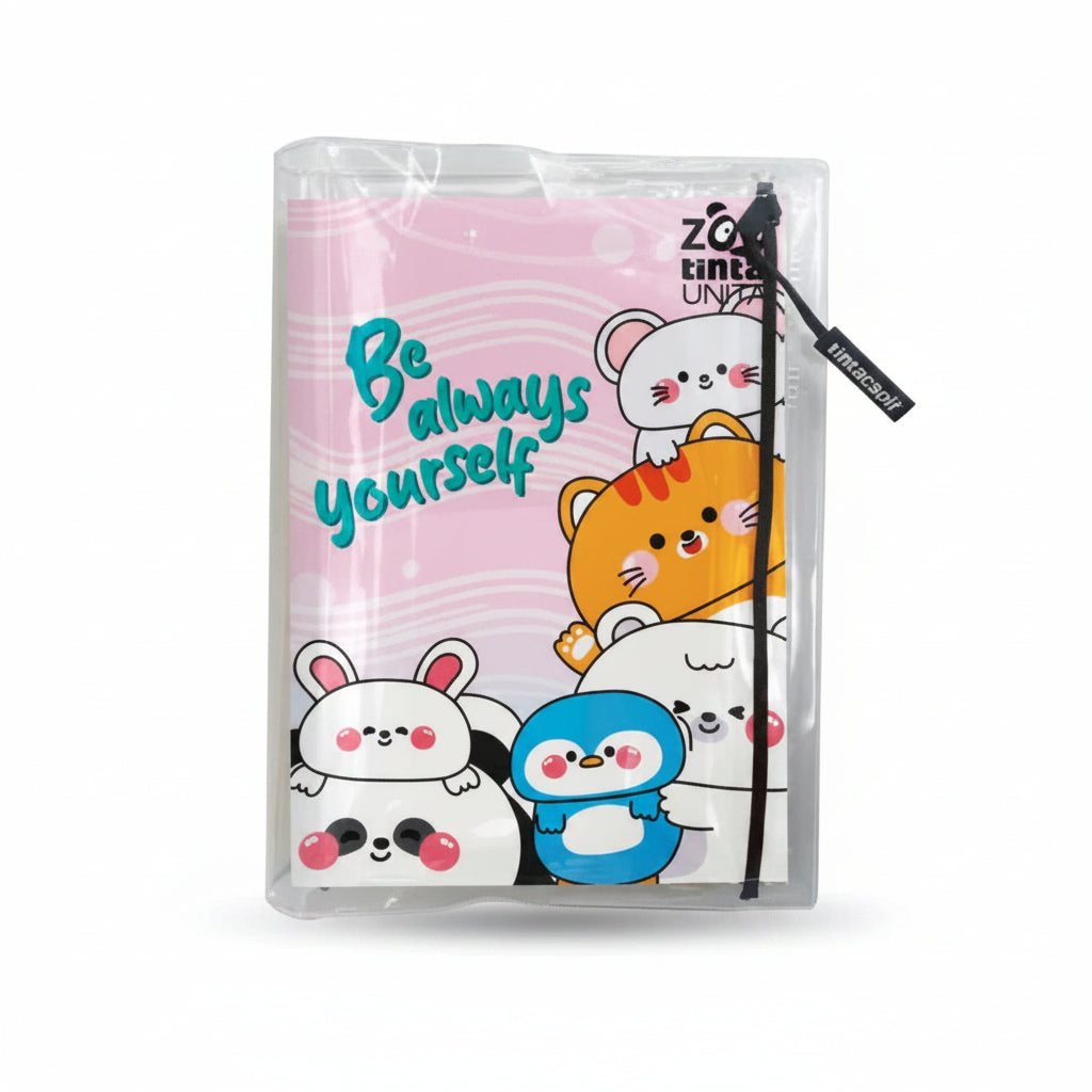 Diario Datato Glitter 12 Mesi Tinta Unita Zoo 2026-2027 con Sovracoperta PVC e Stationery