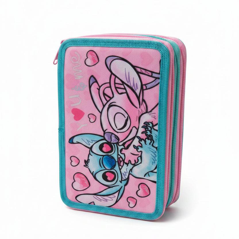 Astuccio 3 Zip Disney Stitch Completo – Scuola Elementare