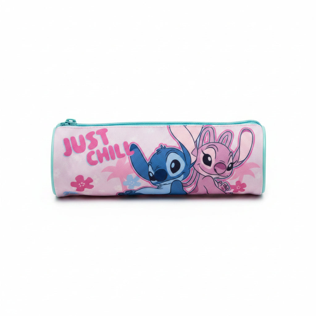 Astuccio Tombolino Stitch & Angel – Zip, Grafica Doppia Faccia