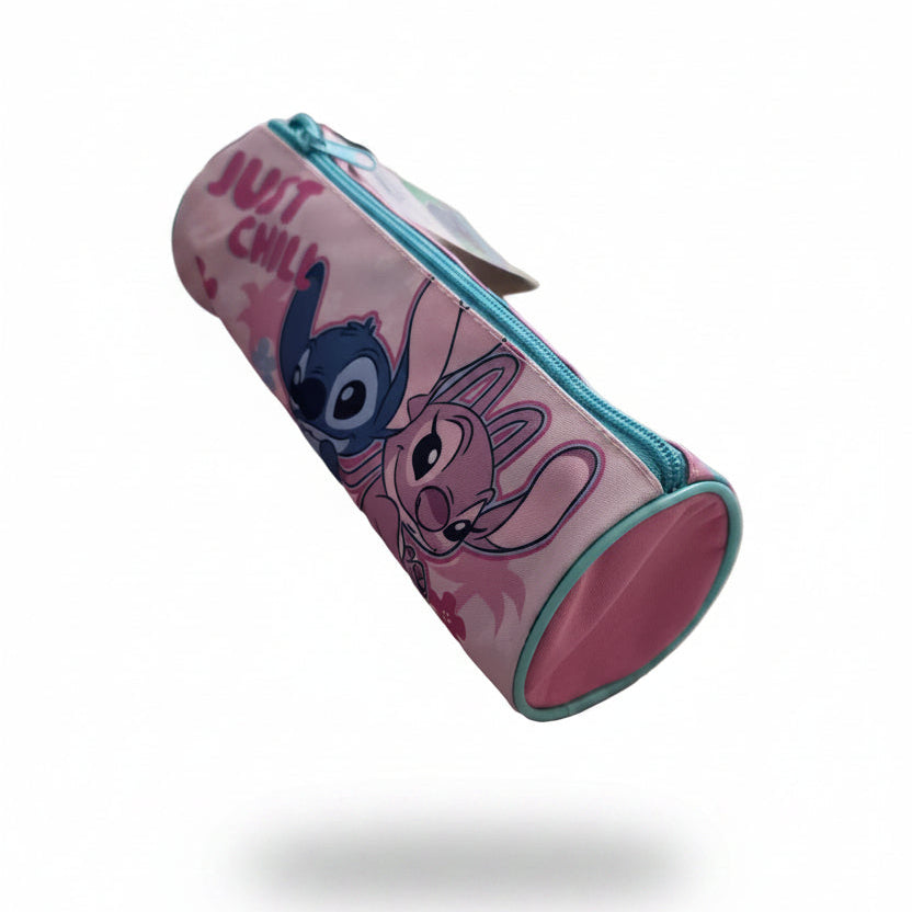 Astuccio Tombolino Stitch & Angel – Zip, Grafica Doppia Faccia