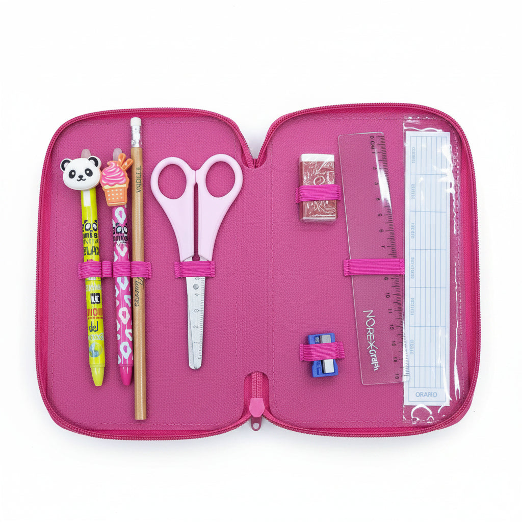 Astuccio 3 Zip Hello Kitty Completo – Scuola Elementare