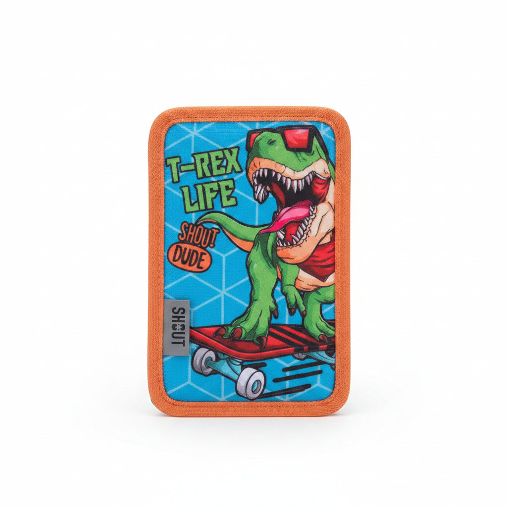 Astuccio 3 Zip Shout T-Rex – Maricart Completo con Pennarelli Giotto