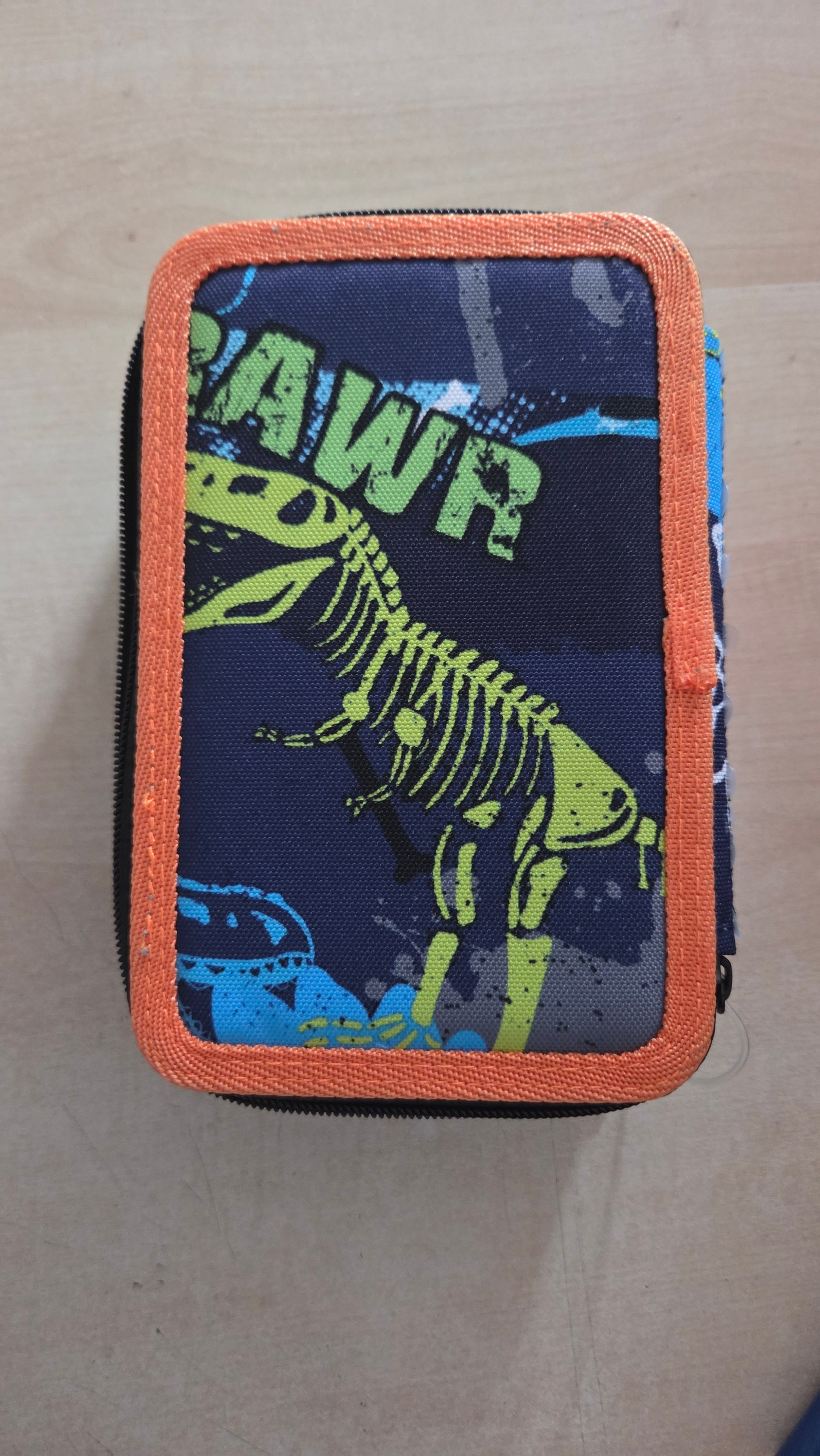 Astuccio 3 Zip Shout T-Rex – Maricart Completo con Pennarelli Giotto