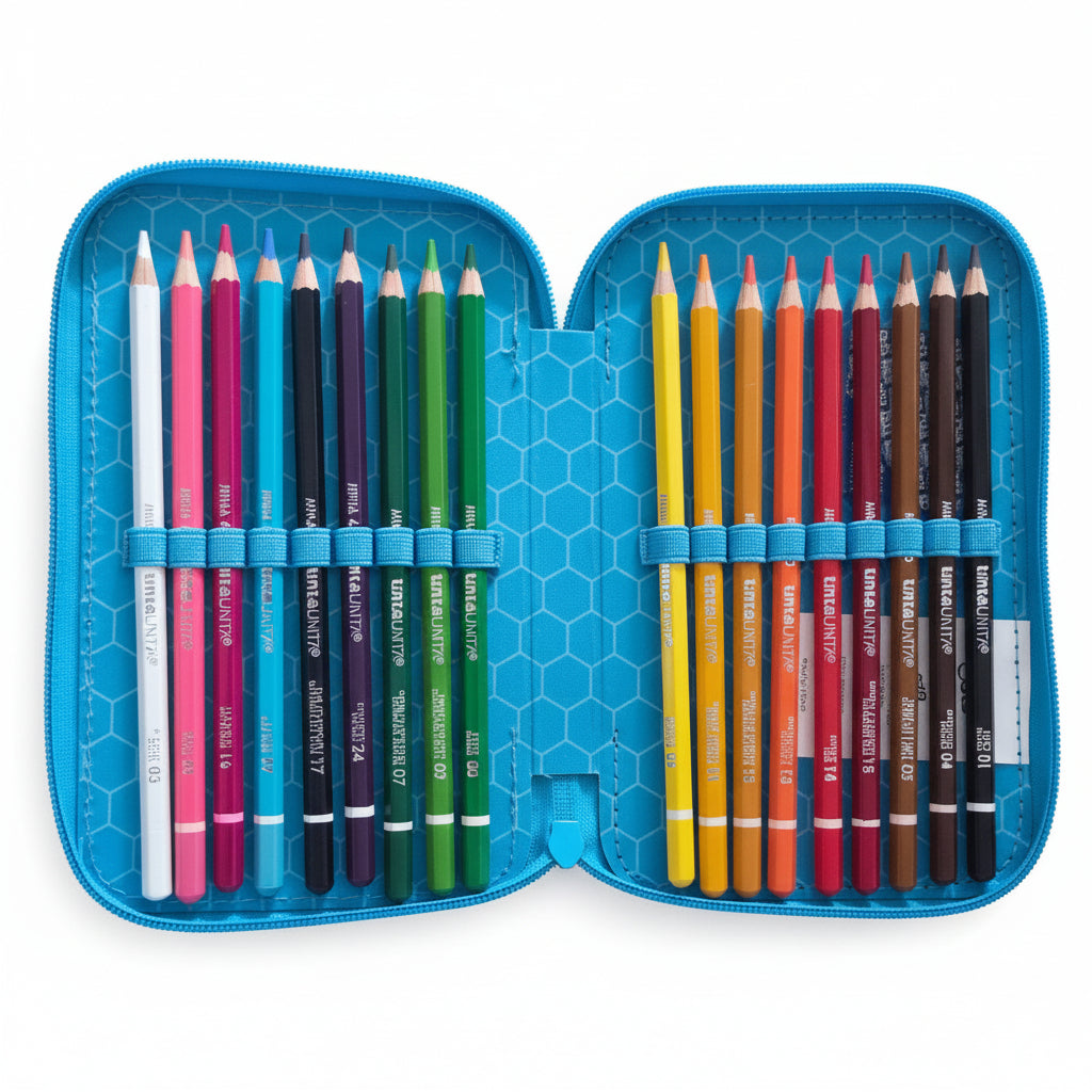 Astuccio 3 Zip Stumble Guys Tinta Unita 2025 – Scuola Elementare