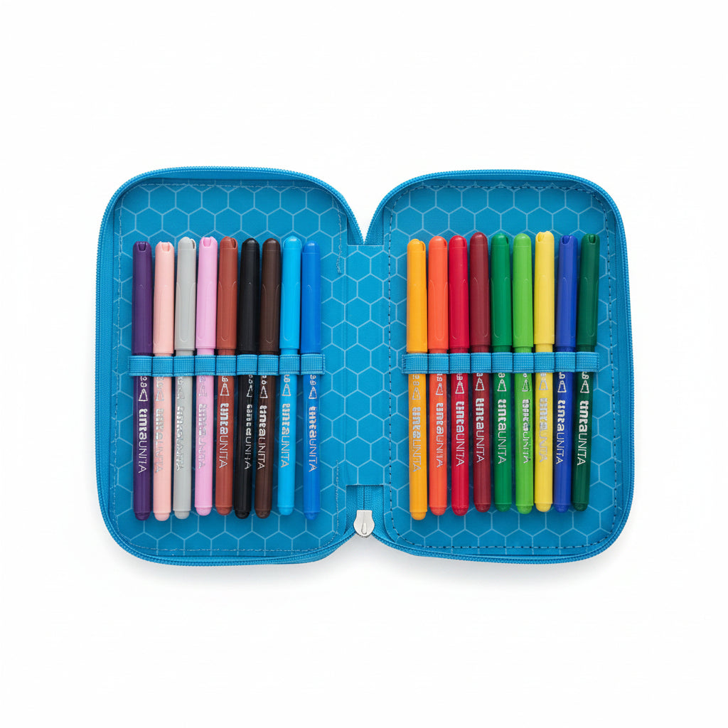 Astuccio 3 Zip Stumble Guys Tinta Unita 2025 – Scuola Elementare