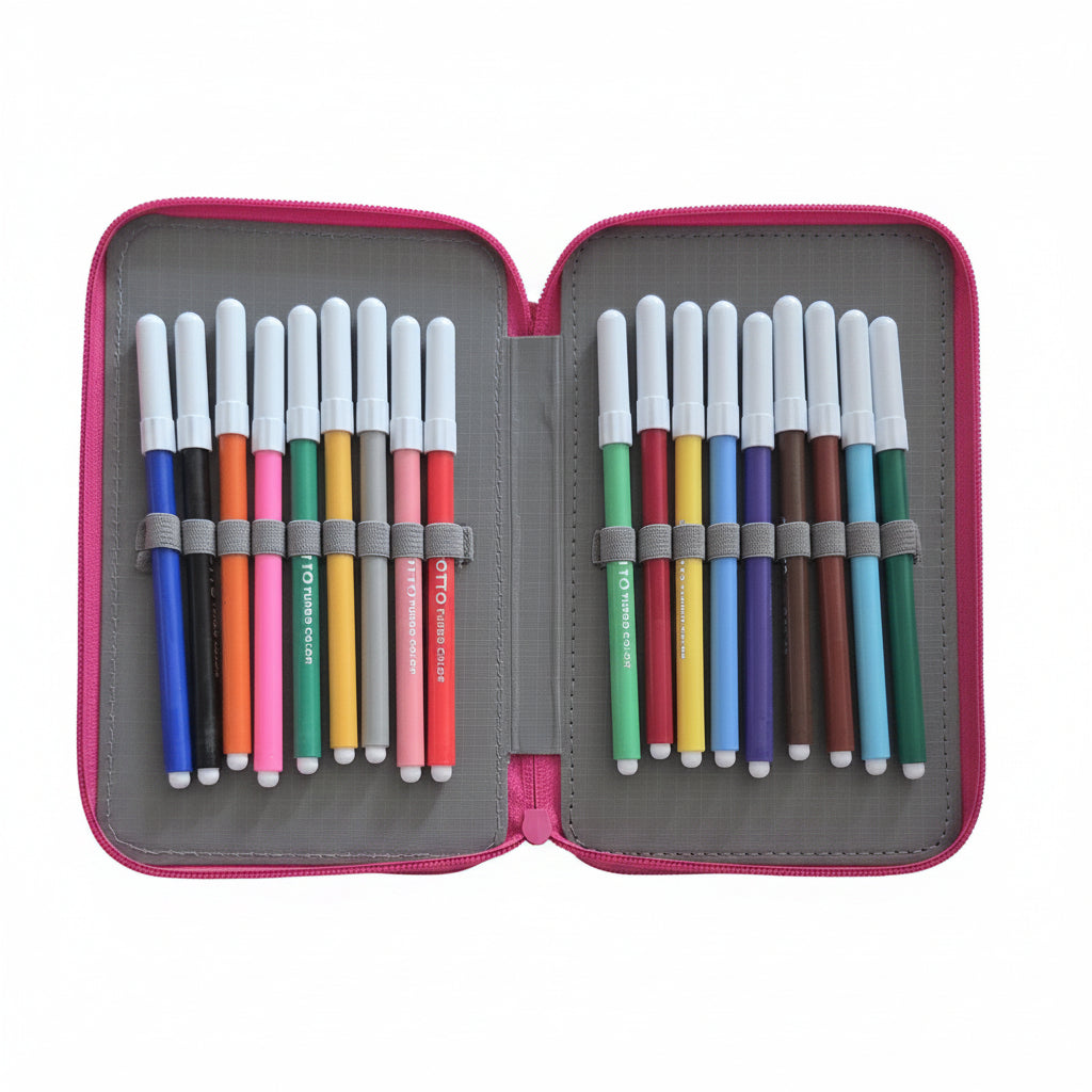 Astuccio 3 Zip Monokids – Completo per la Scuola