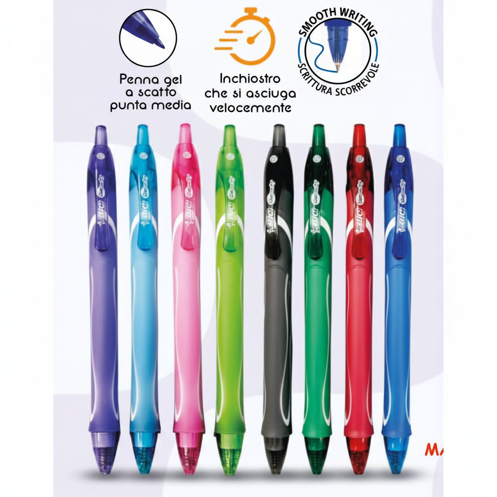 Maxi Quaderno Spiralato A4 Gummy Tinta Unita Excellent – Rig. 4mm con Penna Gelocity