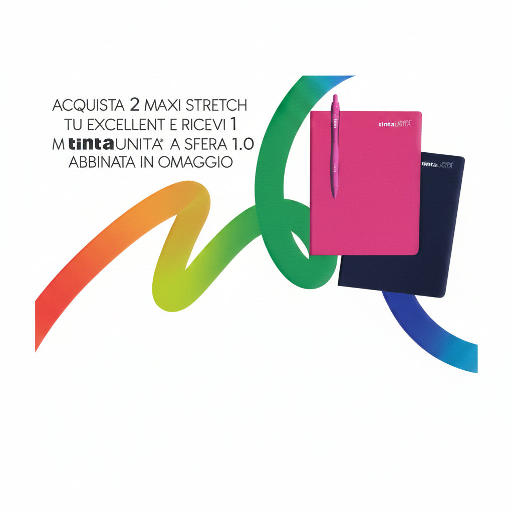 Maxi Quaderno A4 Tinta Unita Excellent Stretch 50 Special – 100gr + Penna in Omaggio