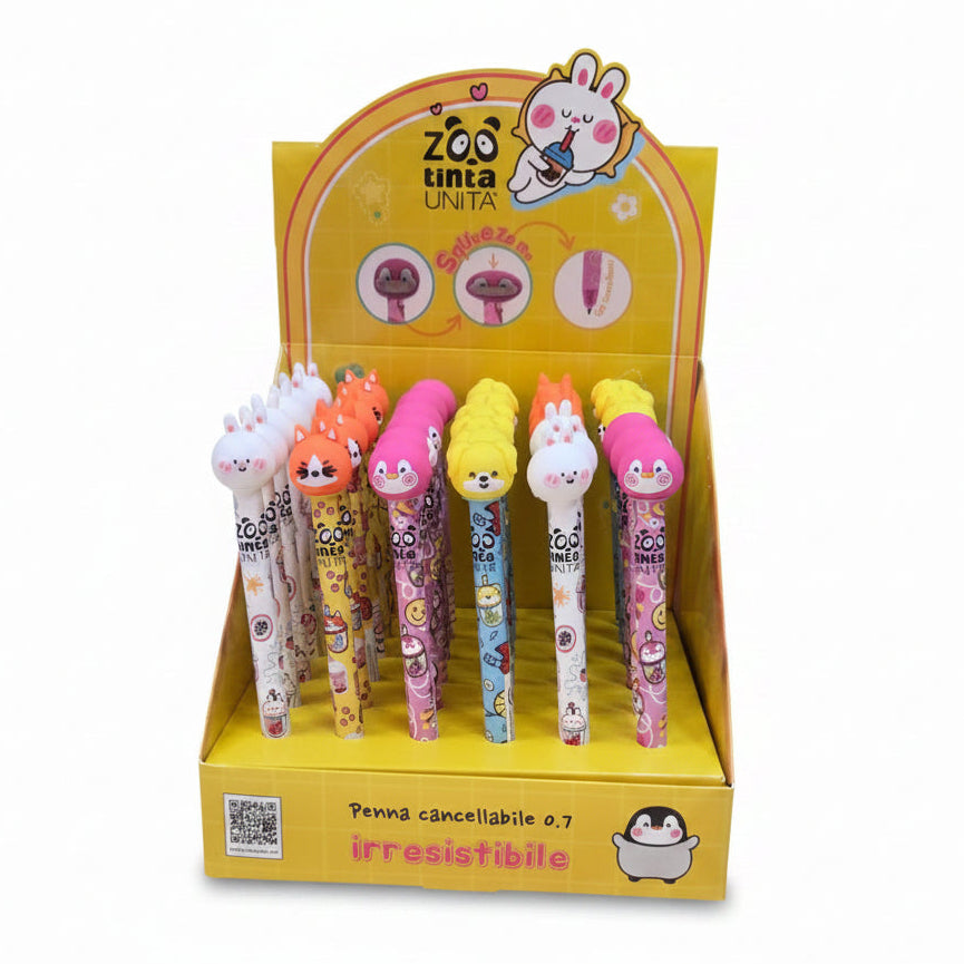 Irresistibile Penna Cancellabile Squeeze Me Tinta Unita Zoo – Punta 0.7 mm