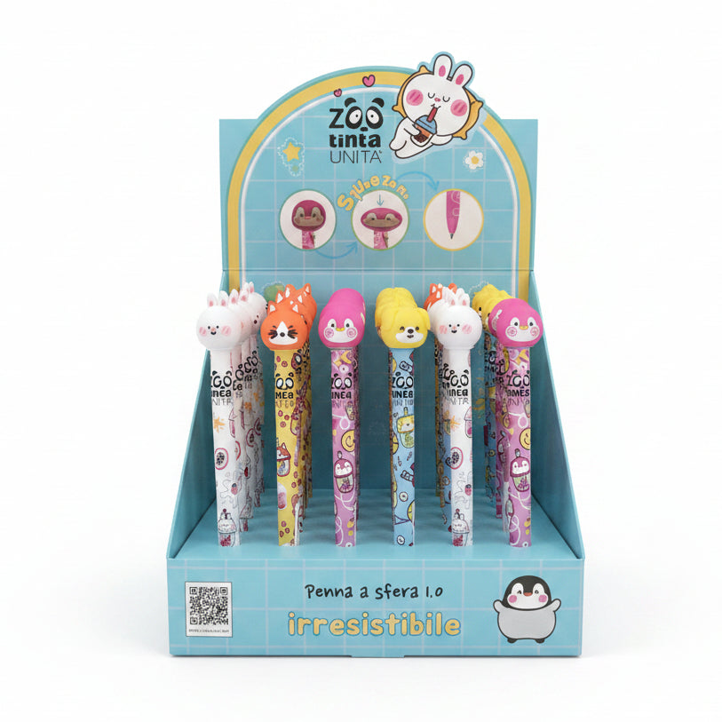 Irresistibile Penna a Sfera Squeeze Me Tinta Unita Zoo – Punta 1.0 mm