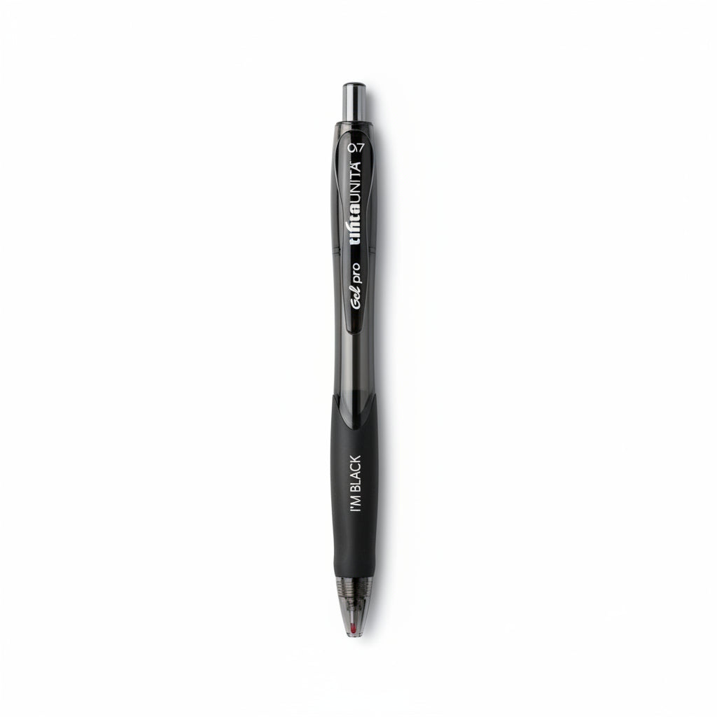 Set 4 Penne Gel Pro I'M Tinta Unita Punta 0.7 mm – 2 Nere, 1 Rossa, 1 Blu