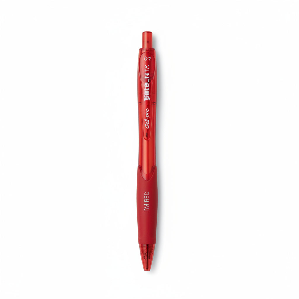 Set 4 Penne Gel Pro I'M Tinta Unita Punta 0.7 mm – 2 Nere, 1 Rossa, 1 Blu