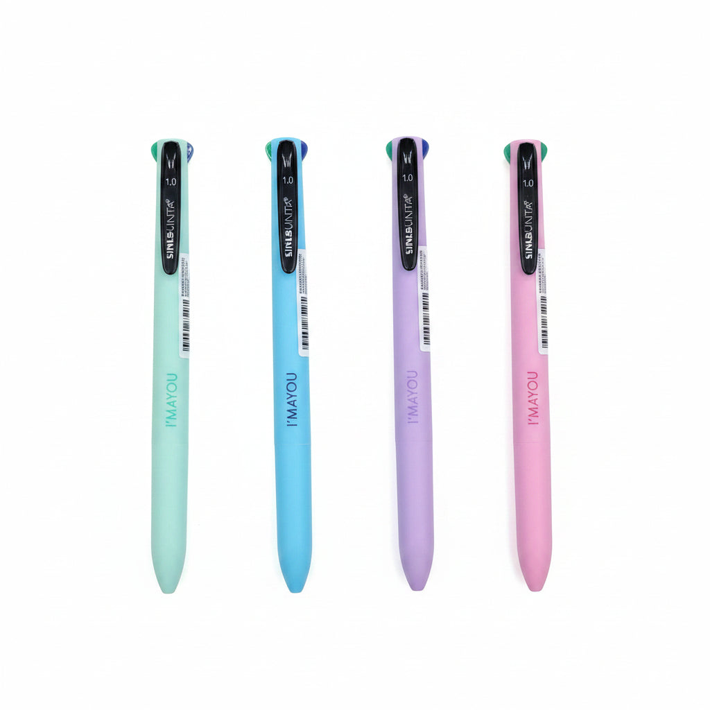 Penna 4 Colori Semigel I'M Tinta Unita Punta 1.0 mm Versione Pastel – Vendita Singola
