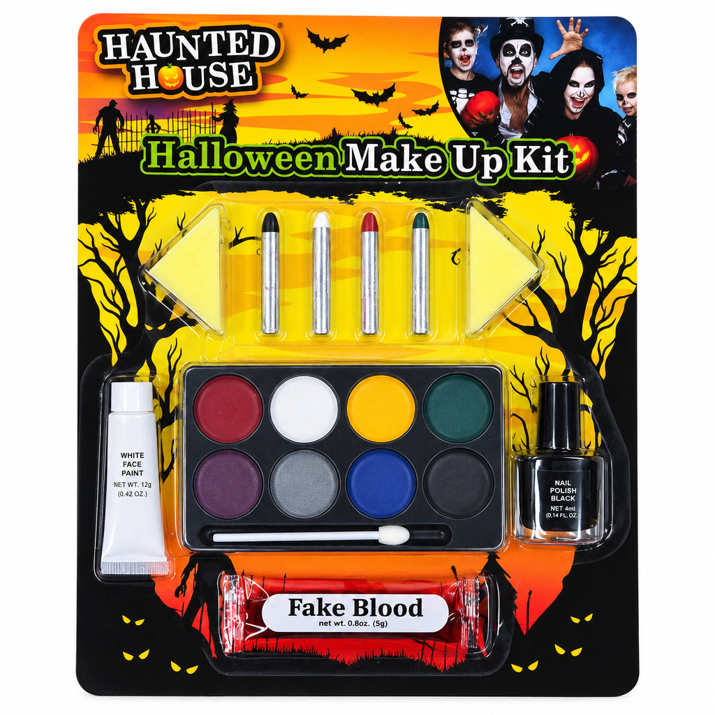 Virca - Kit Trucco Halloween Deluxe con Sangue Finto e Accessori