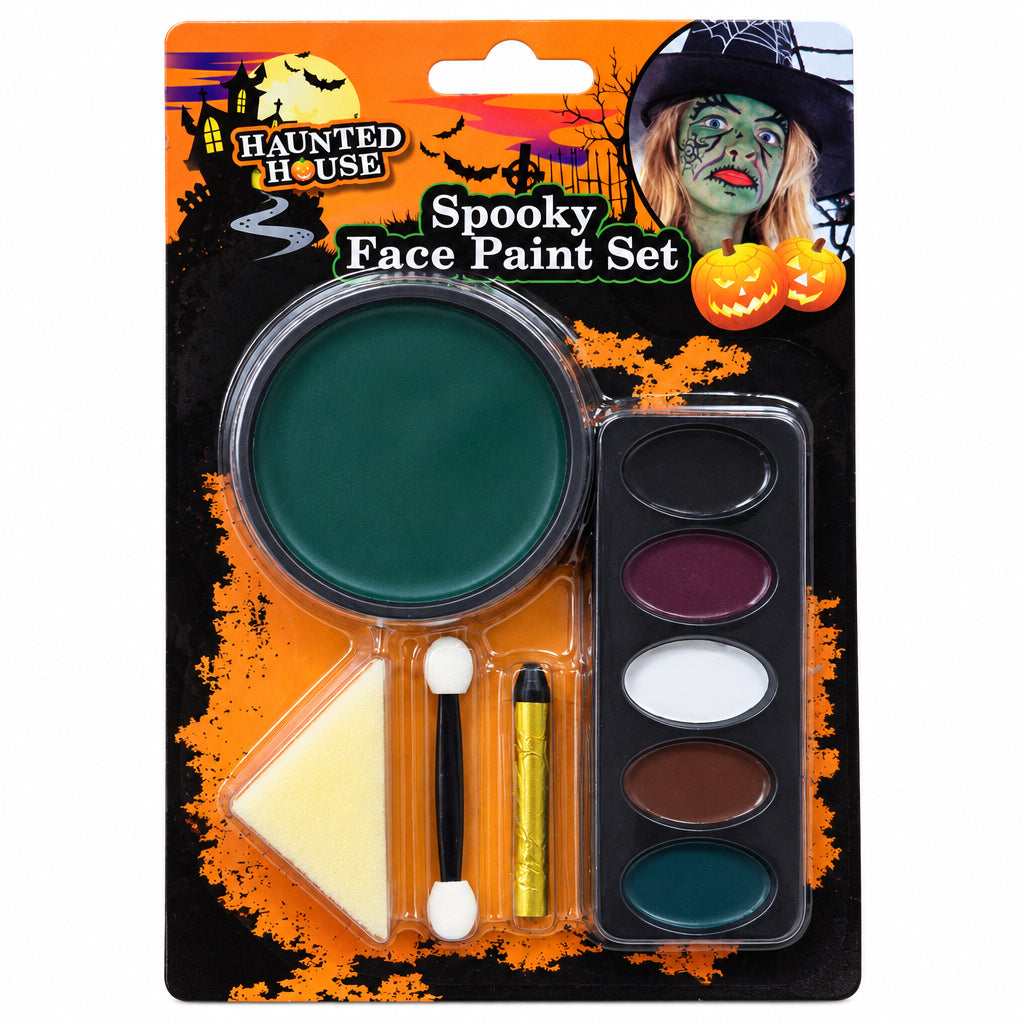 Virca - Set Trucco Zombie per Halloween con Fondotinta Bianco