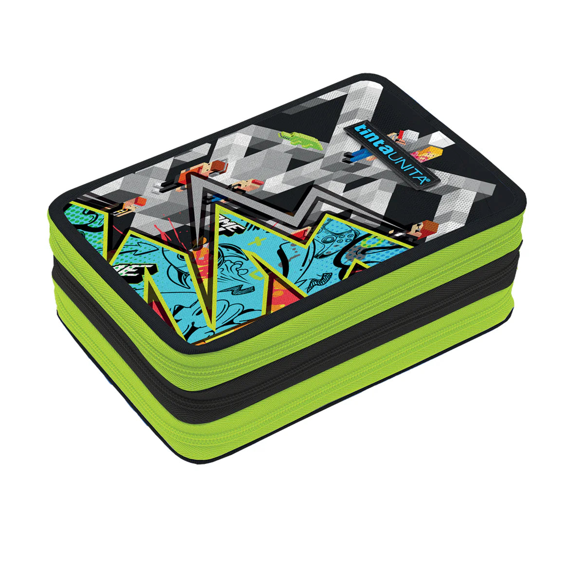 Astuccio 3 Zip Game con Contenuto – Tinta Unita Teen