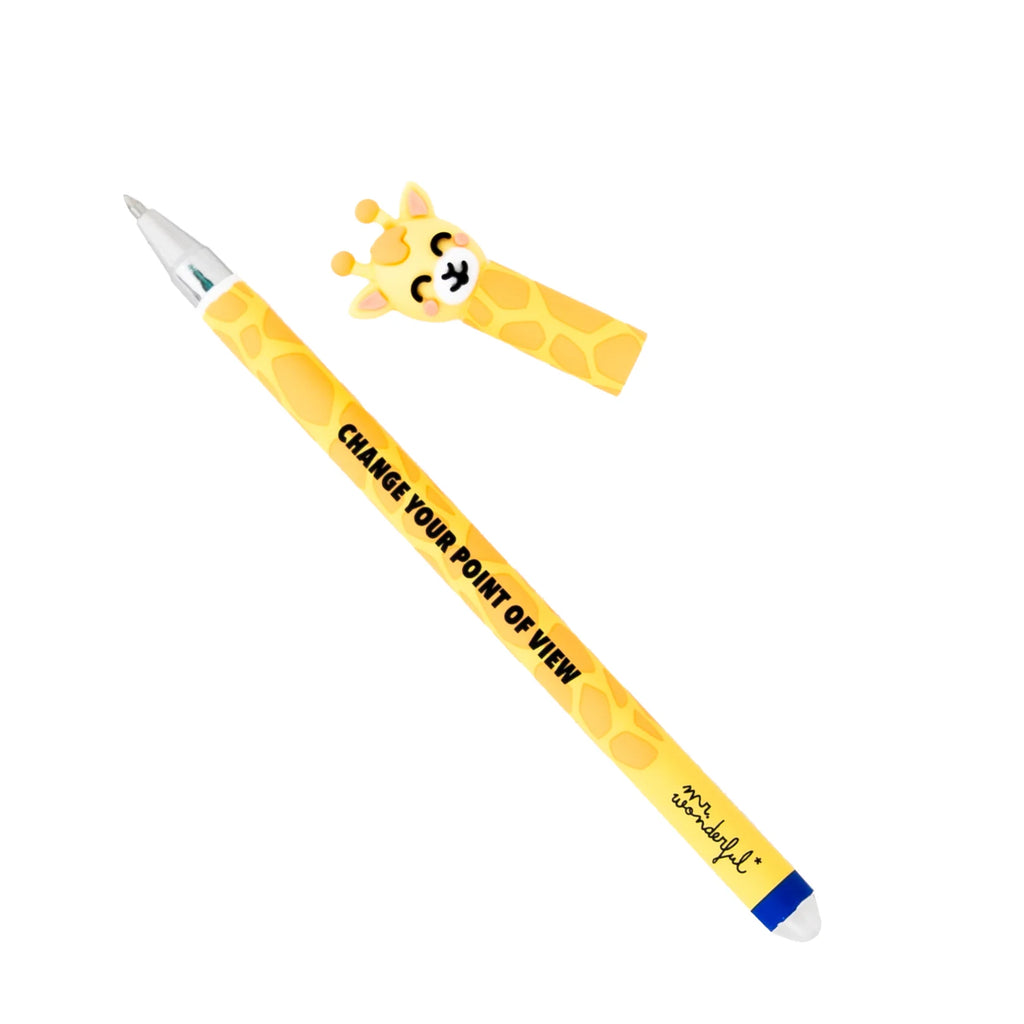 Penna Cancellabile Bo-Bo – Giraffa “Change Your Point of View” | Inchiostro Blu Bo-Bo Farm