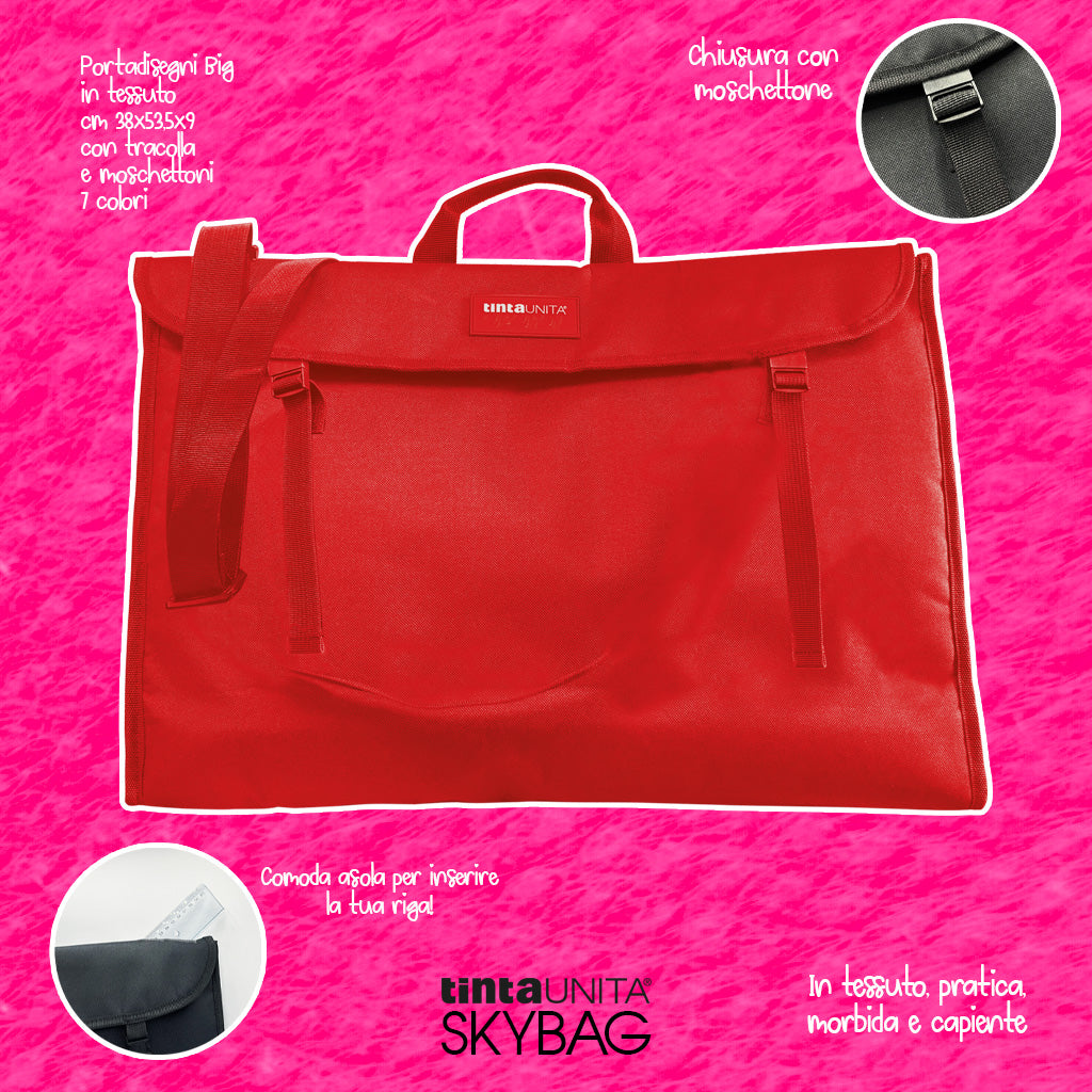 Tinta Unita: Valigetta in tessuto SKYBAG 38X54X9 CM per Arte e Tecnologia