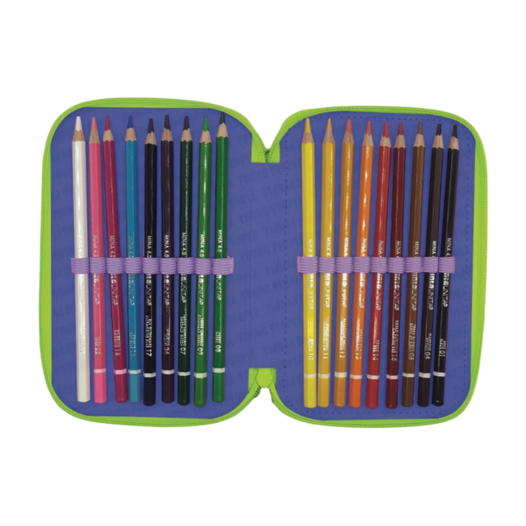 Astuccio 3 Zip Completo Tinta Unita Young Raptor | + Buono Mirabilandia