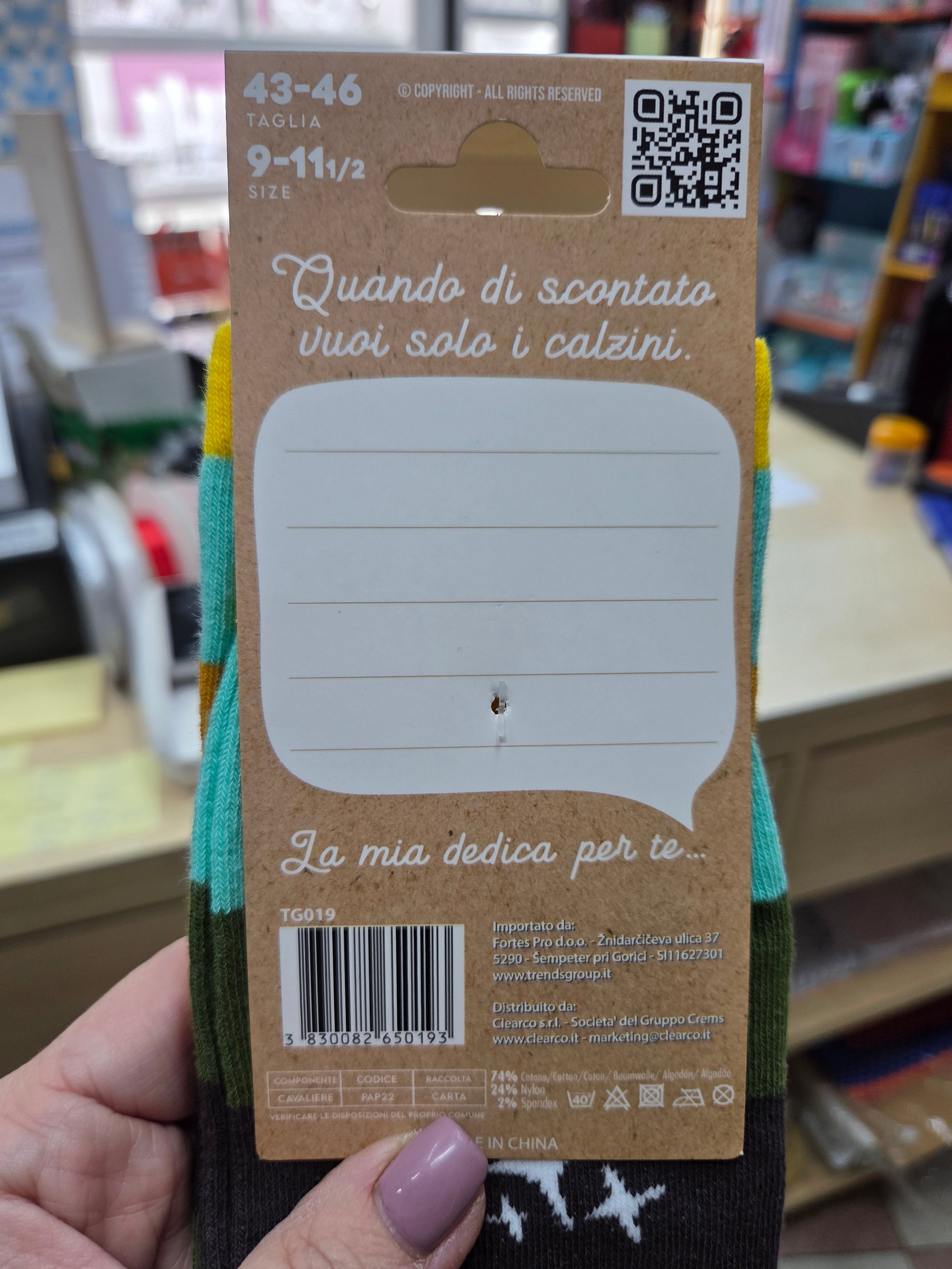 Calzino Ironiks Grazie al cazzo... Taglia 35/38