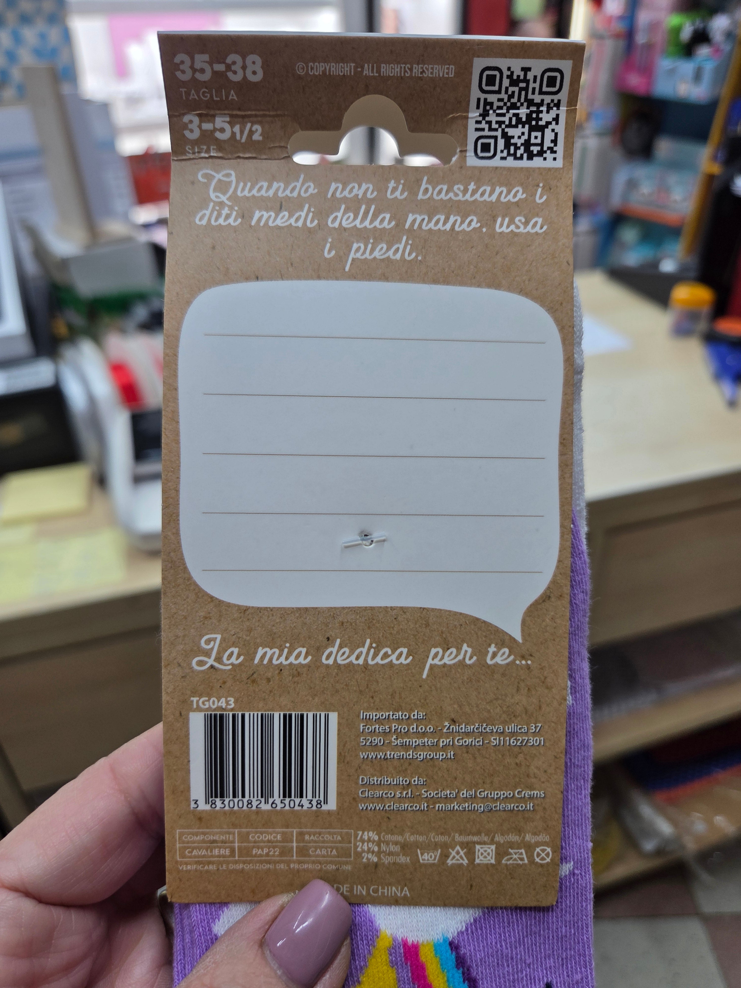 Calzino Ironiks Fuck off... Taglia 35/38