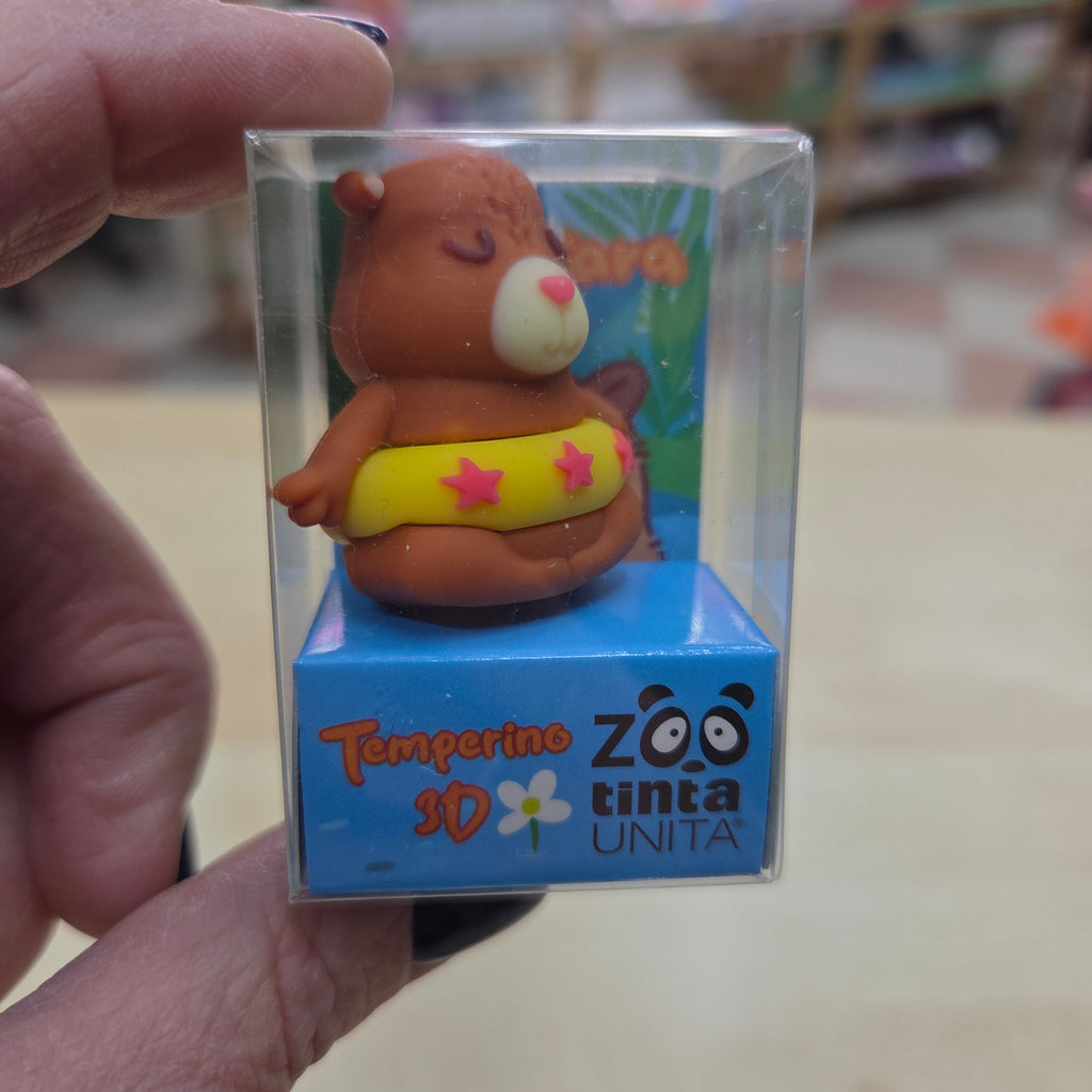 Tinta Unita Zoo temperino Capibara ad un foro