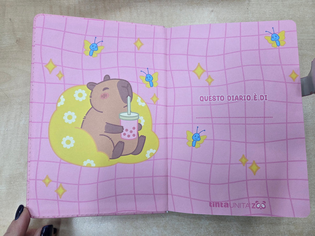 Tinta Unita Zoo: Notebook Capibara con scatola e lucchetto