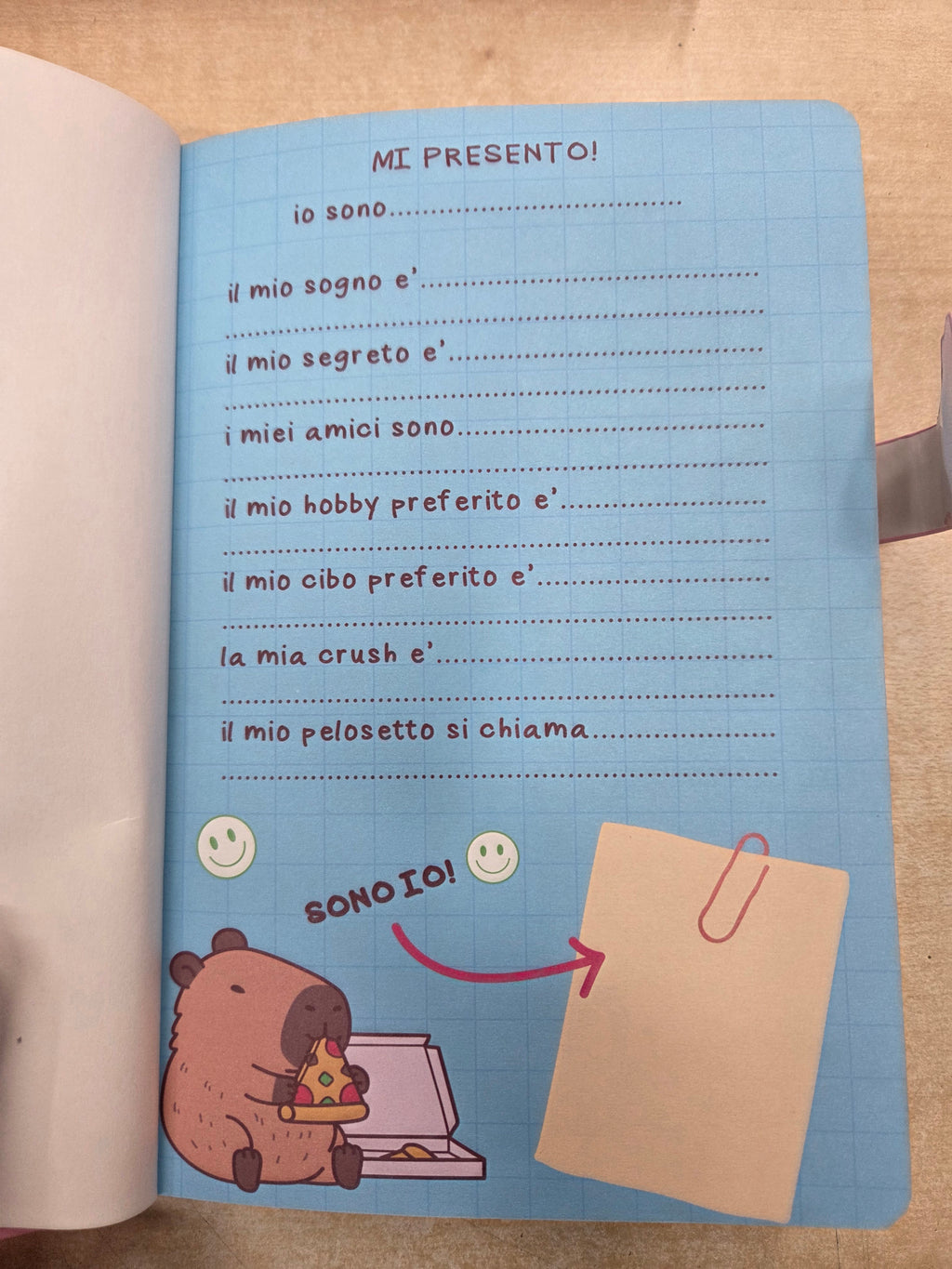 Tinta Unita Zoo: Notebook Capibara con scatola e lucchetto